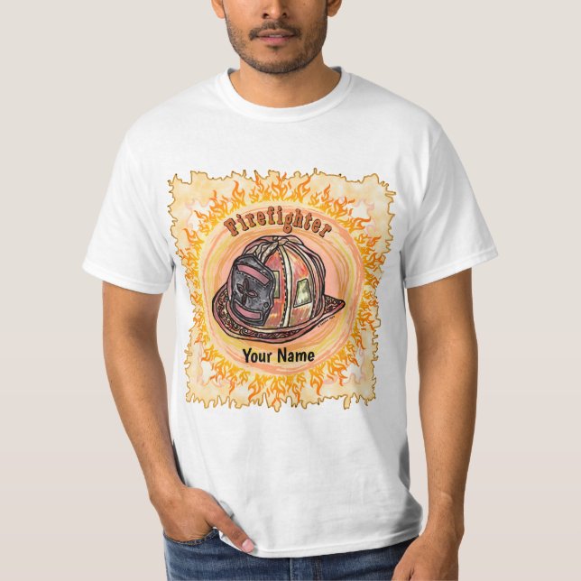 Firefighter Helmet tshirt T Shirt (Framsida)