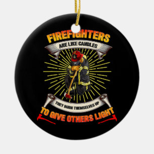 Firefighter Hero Proud Fireman Fars dag Julgransprydnad Keramik