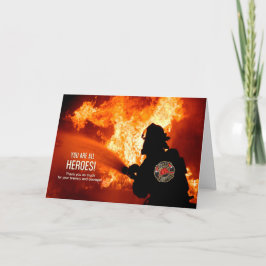Firefighter Heroes for Bravery Blank Tack Kort