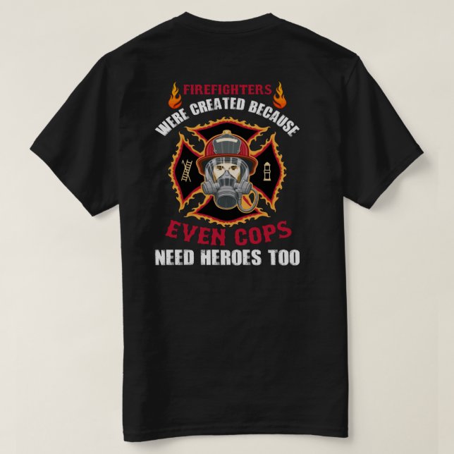 Firefighter Heroes T Shirt (Design baksida)
