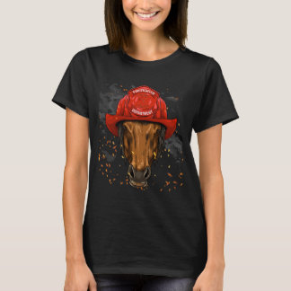 Firefighter Horse Fire Department Fireman Animal H T Shirt