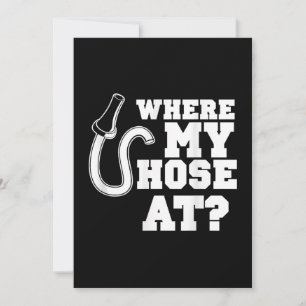 Firefighter Hose Vuxen humor för brandmän Julkort