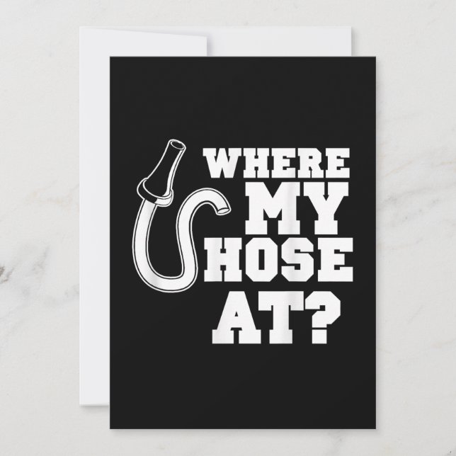 Firefighter Hose Vuxen humor för brandmän Julkort (Framsida)