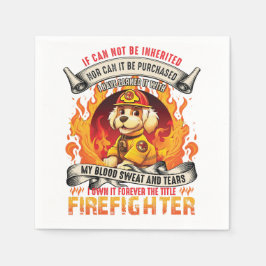 Firefighter Hund Pappersservett
