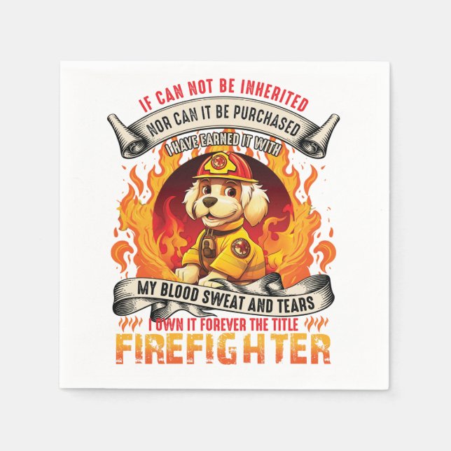 Firefighter Hund Pappersservett (Framsidan)