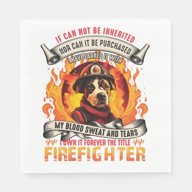 Firefighter Hund Pappersservett (Framsidan)