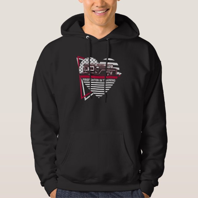 Firefighter In Training Firefighter In Training Fi Hoodie (Framsida)