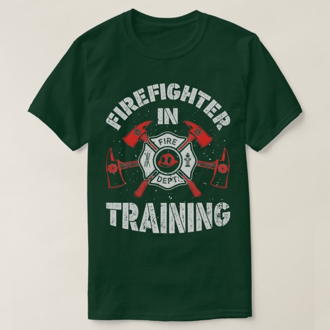 Firefighter in Training Fireman Kids Boys Girls Gi T Shirt (Design framsida)