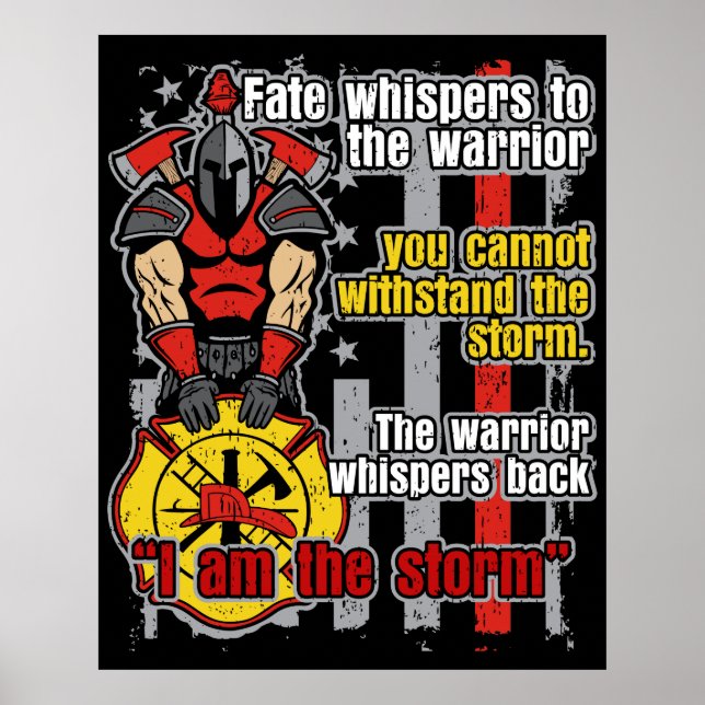 Firefighter, jag är stormen poster (Framsidan)
