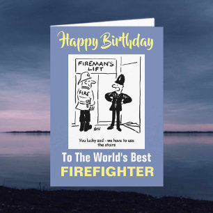Firefighter Joke - Grattis på födelsedagen Kort