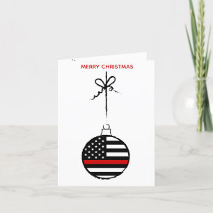 Firefighter jul Fireman Thin Red Line Helgkort