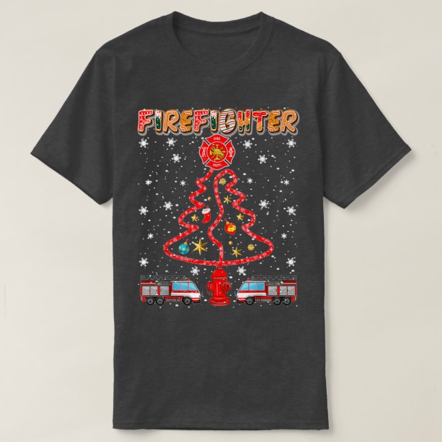Firefighter Julgran T Shirt (Design framsida)