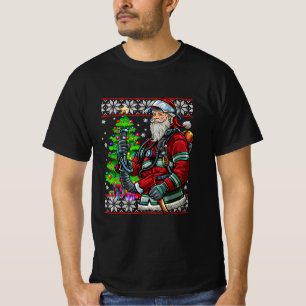 Firefighter Jultomten Fireman Costume Ugly T Shirt