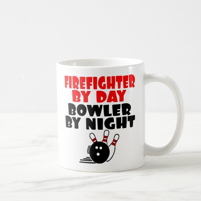 Firefighter Kärlek Bowling Kaffemugg (Höger)