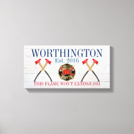 FIREFIGHTER Kärlek Canvas-tecken Canvastryck