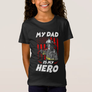 Firefighter Kids My Pappa är min Hero DDoDotter S T Shirt