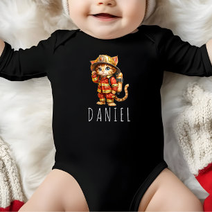 Firefighter Kitten Cute Fireman T Shirt