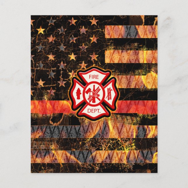 Firefighter Kor och Flames Flygblad (Framsidan)