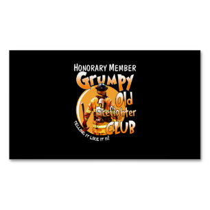 Firefighter Ledamot Grumpy Firefighter Magnetiska Visitkort
