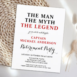 Firefighter Legend Thin Red Line Pension Party Inbjudan Vykort