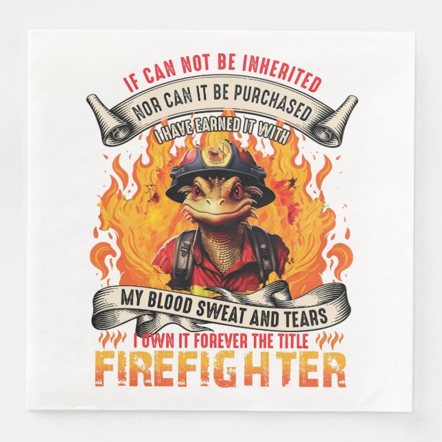 Firefighter Lizards Pappersservett (Framsida)