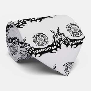 Firefighter Logotyp Tattoo Neck Tie Slips