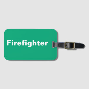 Firefighter Luggage Tag Bagagebricka