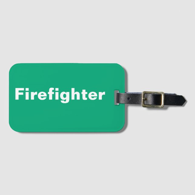 Firefighter Luggage Tag Bagagebricka (Framsida horisontal)