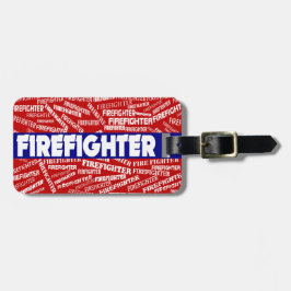 Firefighter Luggage Tag Red 1 (lägg till din infor Bagagebricka