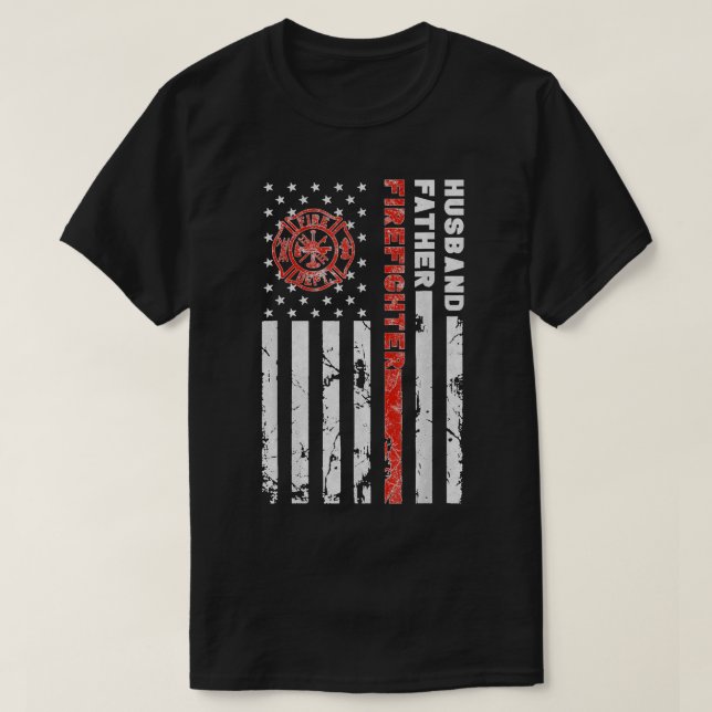 Firefighter Make Far Fireman Fars dag gif T Shirt (Design framsida)
