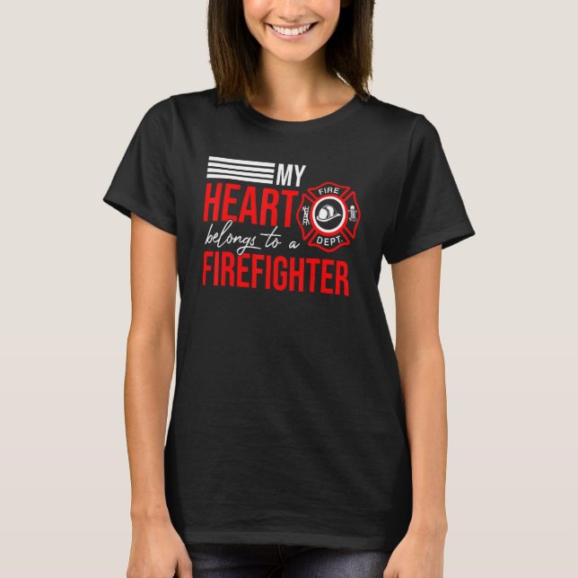 Firefighter Make Wife Fireman Firefighter Verktyg T Shirt (Framsida)