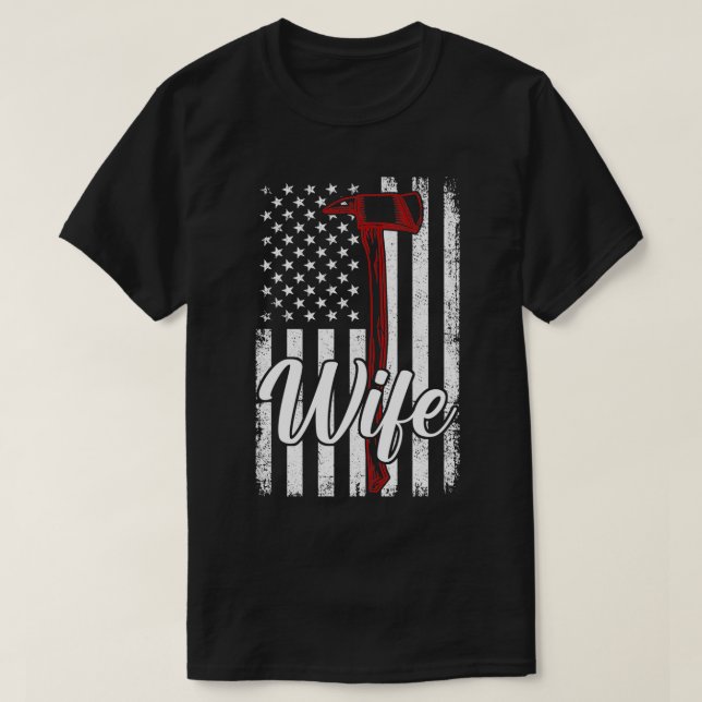 Firefighter Makfe Firemans Makfe Womens Thin Red L T Shirt (Design framsida)