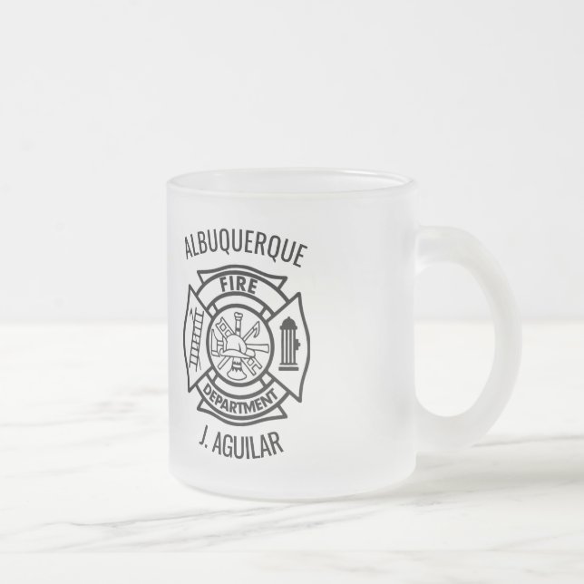 Firefighter Maltese Personlig Frosted Beer Mugg (Höger)