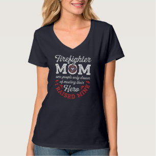 Firefighter Mamma Firewomen Proud Mammor Mors dag T Shirt