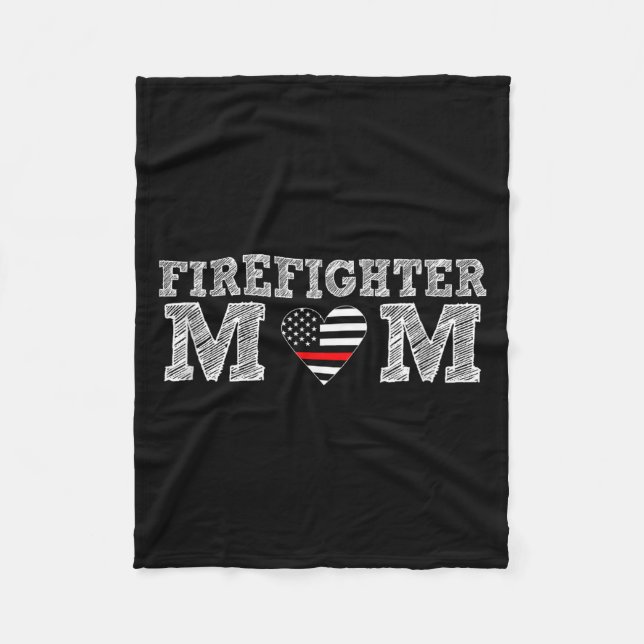 Firefighter Mom Fireman Gift Proud Firefighter Quo Fleecefilt (Framsidan)