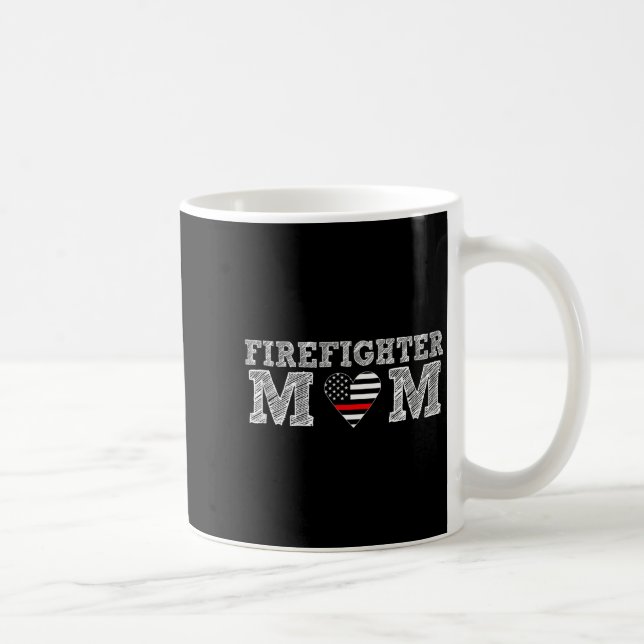 Firefighter Mom Fireman Gift Proud Firefighter Quo Kaffemugg (Höger)