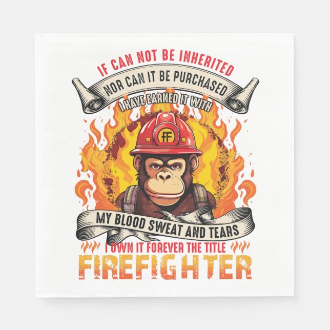 Firefighter Monkey Pappersservett (Framsidan)