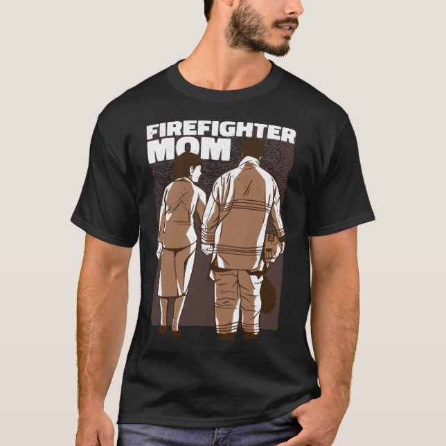 Firefighter Mor Mamma T Shirt (Framsida)