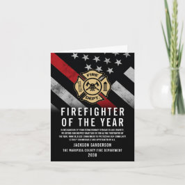 Firefighter of the Year Employee Recognition Logo Kort