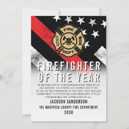 Firefighter of the Year Employee Recognition Logo Kort