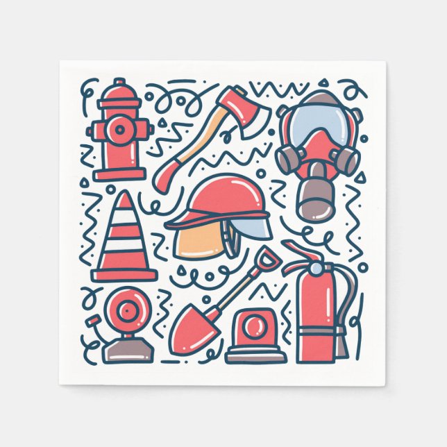 Firefighter Paper Pappersservett (Framsidan)