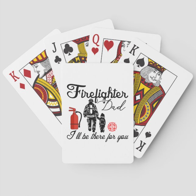 Firefighter Pappa | Fars dag-gåvor Casinokort (Baksidan)