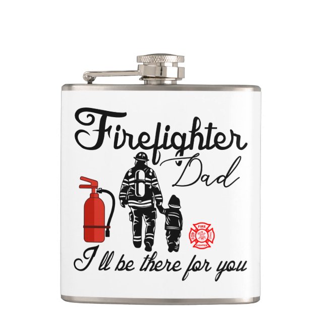 Firefighter Pappa | Fars dag-gåvor Fickplunta (Framsidan)
