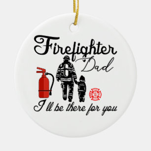 Firefighter Pappa   Fars dag-gåvor Julgransprydnad Keramik