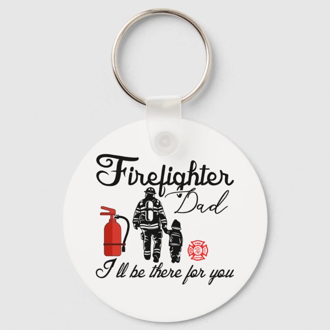 Firefighter Pappa | Fars dag-gåvor Nyckelring (Framsida)