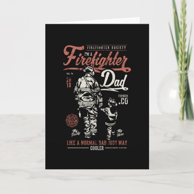 Firefighter Pappa Kort (Framsida)