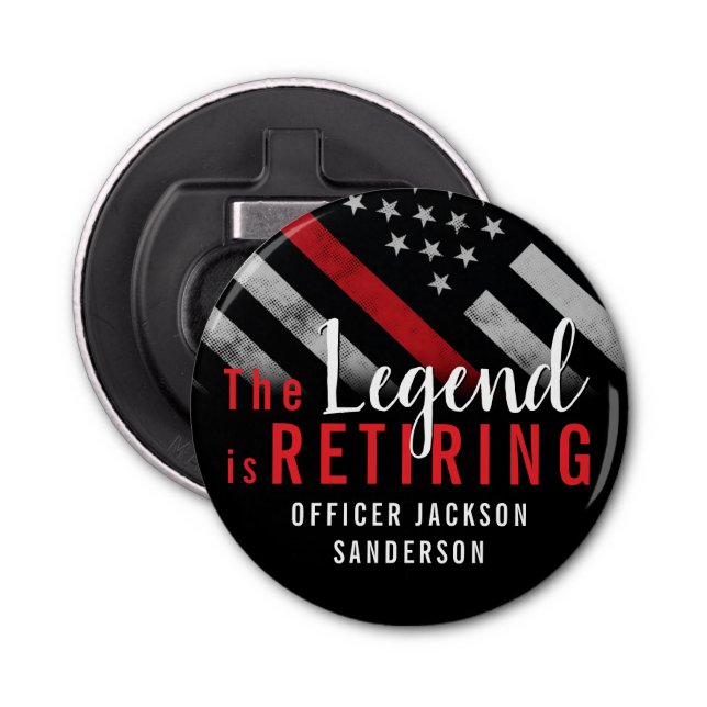 Firefighter Pension Fire Department Fireman Flasköppnare (Framsidan)