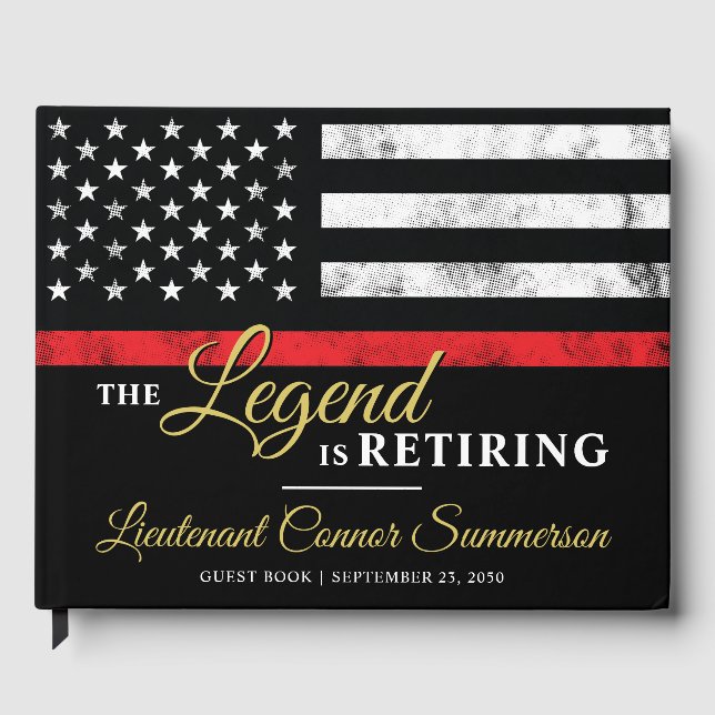 Firefighter Pension Fire Department Fireman Gästböcker (Framsida)