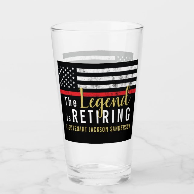 Firefighter Pension Fire Department Fireman Glaskopp (Framsida)