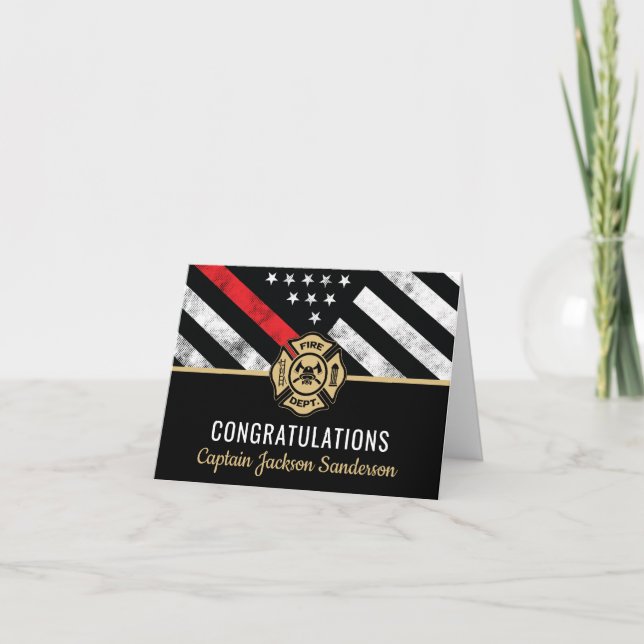 Firefighter Pension Fire Department Fireman Kort (Framsida)